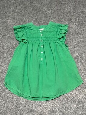 XiRENA Bright Grass Green Button-Front Top with Pintuck Yoke